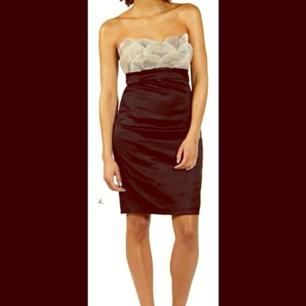 NWT Ted baker glassy strapless fan dress 0